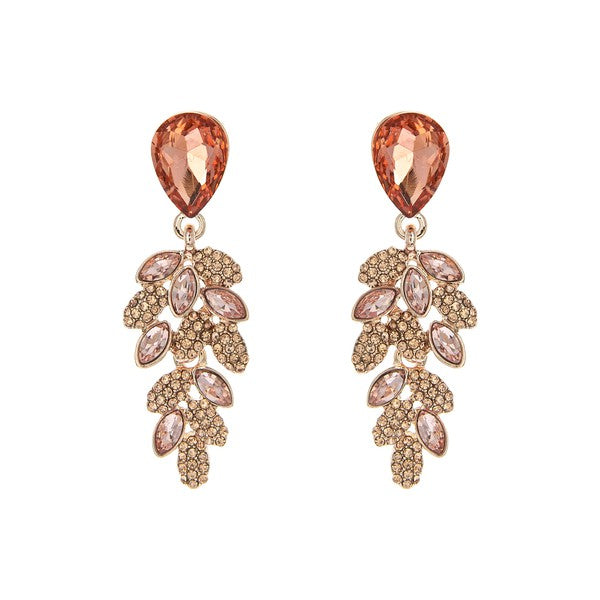 Crystal Drop Cluster Earrings