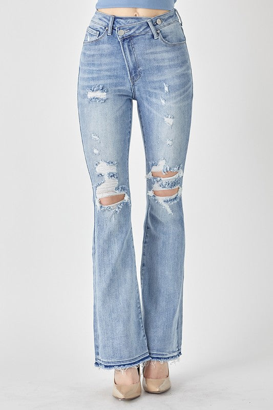 Risen, Sadie Whitewash Distress Jean