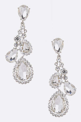 Mix Crystal Chandelier Earrings