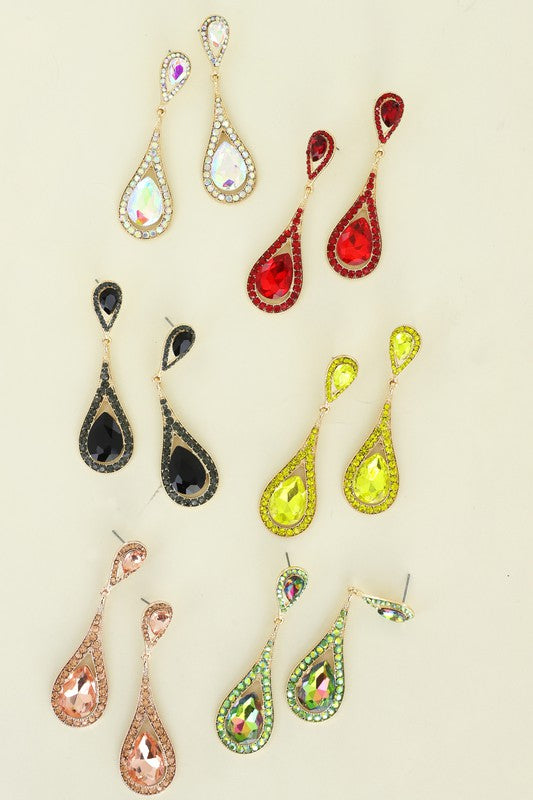 Classic 2-Tier Tear Drop Dangle Earrings