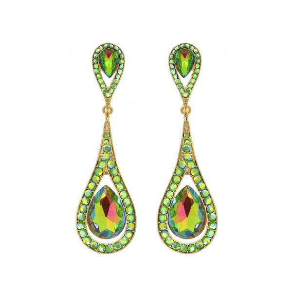 Classic 2-Tier Tear Drop Dangle Earrings