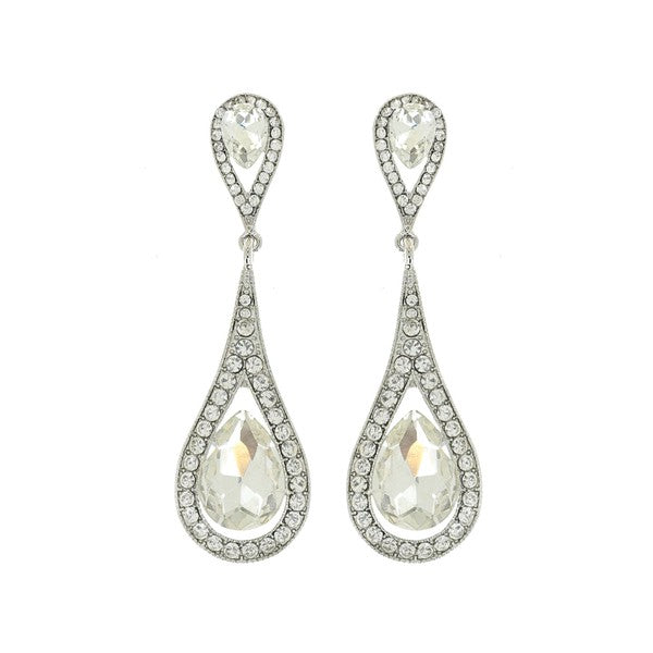 Classic 2-Tier Tear Drop Dangle Earrings