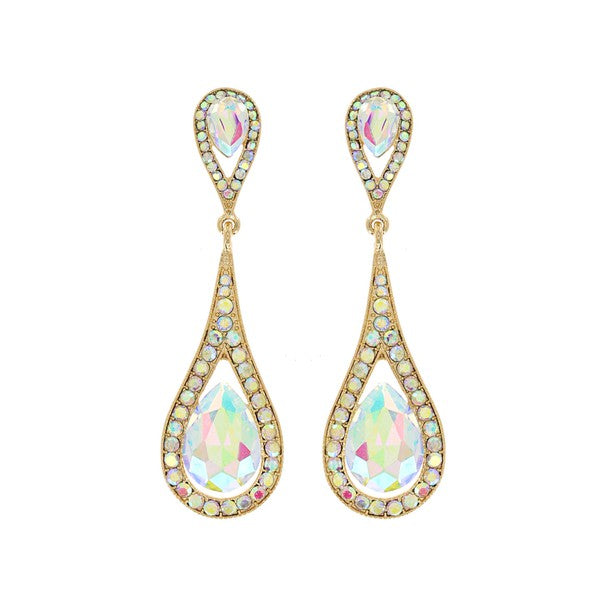 Classic 2-Tier Tear Drop Dangle Earrings