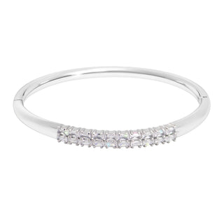 Double Row CZ Cuff Bracelet