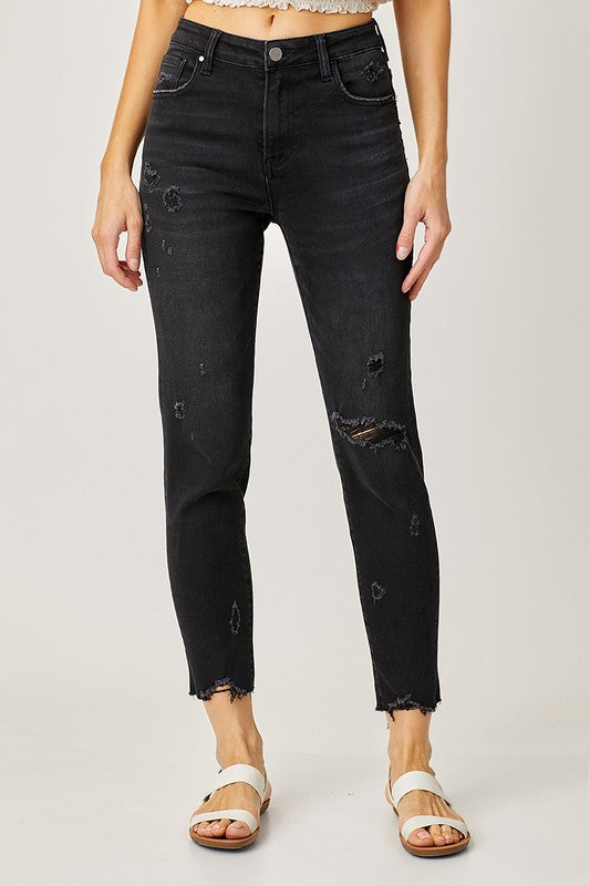 Risen, Black Wash Distress Jean