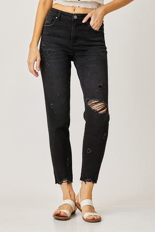 Risen, Black Wash Distress Jean