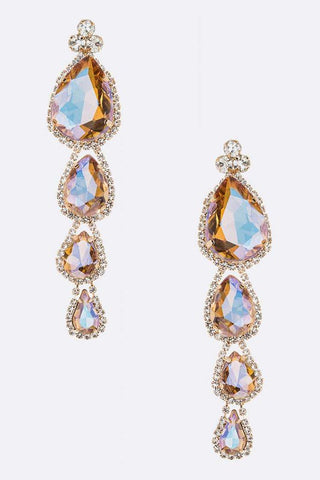 Crystal Statement Teardrop Earrings