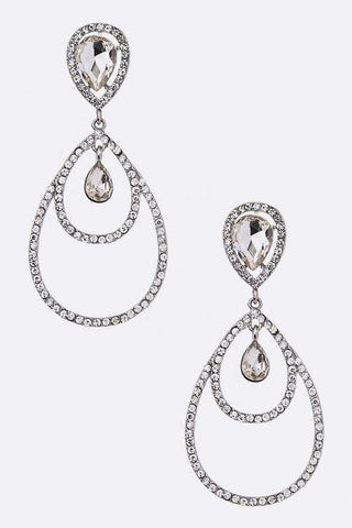 Crystal Chandelier Teardrop Earrings