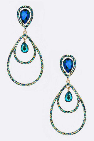 Crystal Chandelier Teardrop Earrings