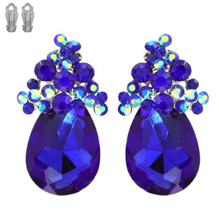 Crystal Cluster Clip-On Earrings