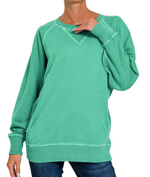 Perfect Pullover Dyed Sweatshirt
