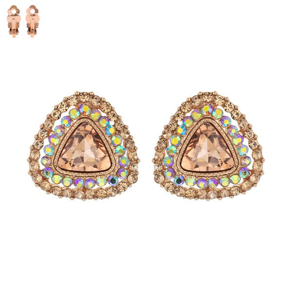 Double Halo Clip-On Earrings