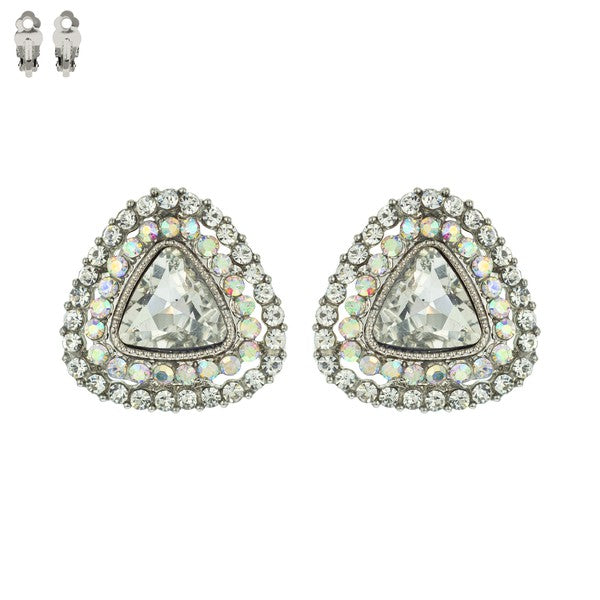 Double Halo Clip-On Earrings