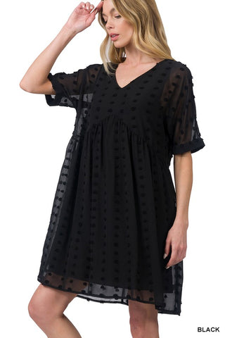 Dot Swiss Babydoll Dress