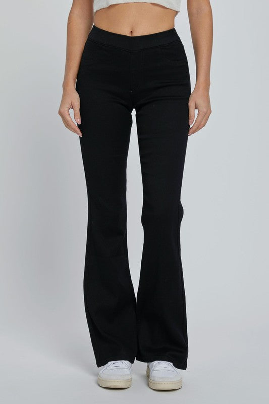 Cello Mid-Rise Flare Jeggings