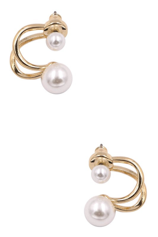 Cream Pearl Hook Earrings