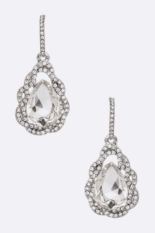 Crystal Teardrop Statement Earrings