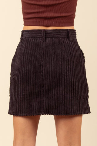 Corduroy Fitted Skirt