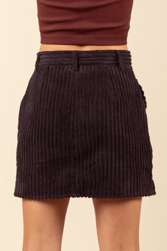 Corduroy Fitted Skirt
