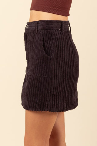 Corduroy Fitted Skirt