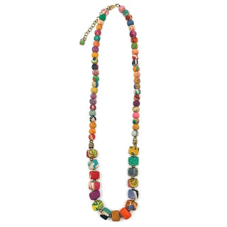 Aasha Rounded Square Beads Necklace