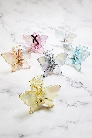 Iridescent Butterfly Hair Claw Clip