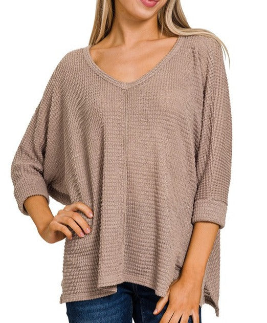 Cozy Waffle Knit Everyday Top