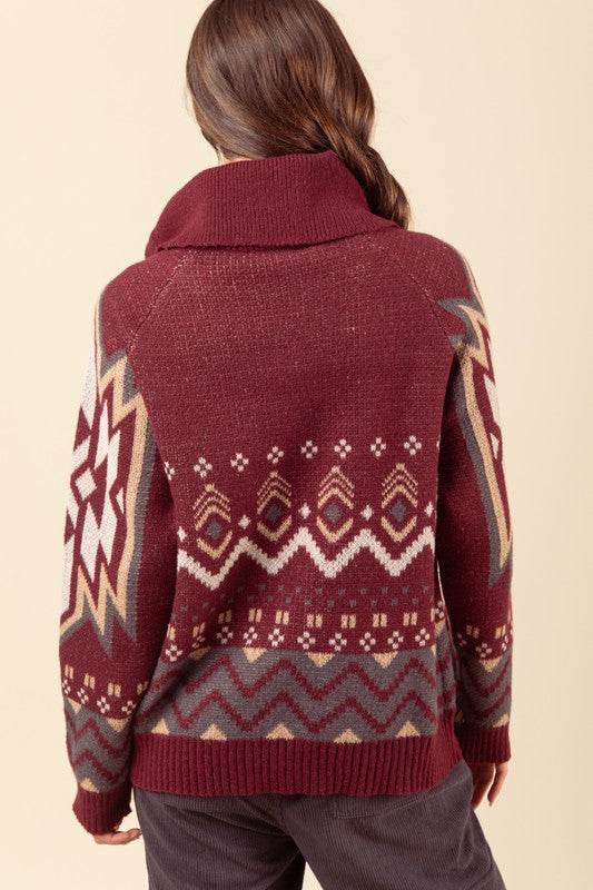 Aztec Sweater Jacket