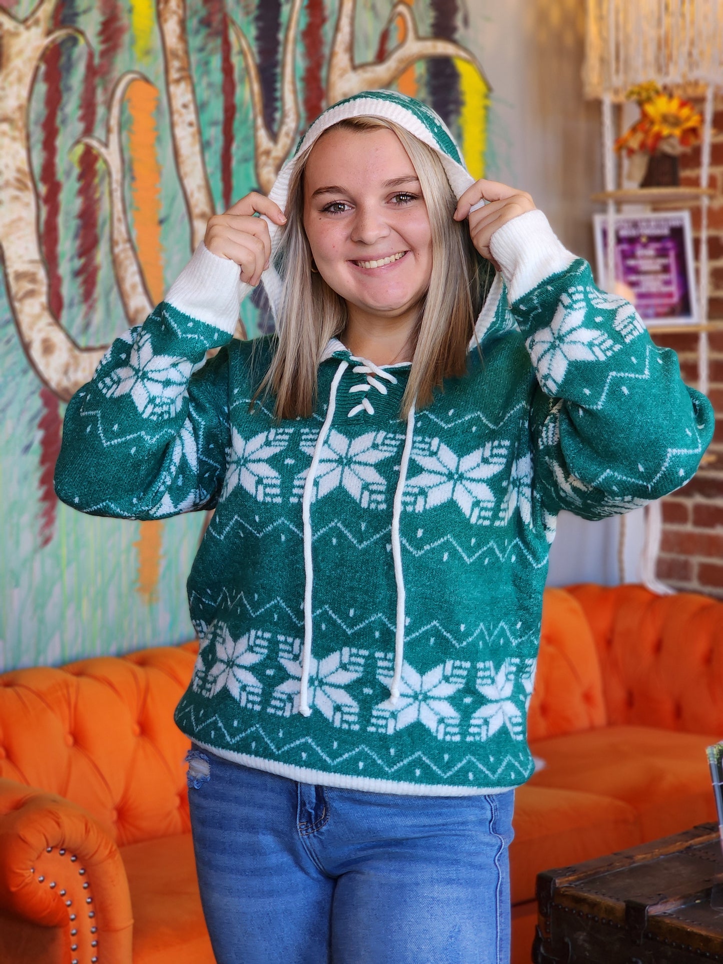 Snowflake Hoodie Sweater