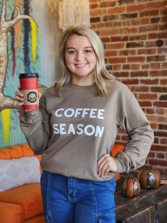 Coffee Season Puff Crew Sweatshirt