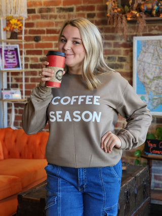 Coffee Season Puff Crew Sweatshirt