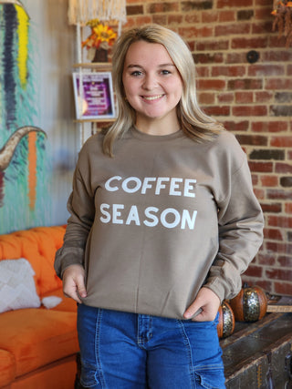 Coffee Season Puff Crew Sweatshirt