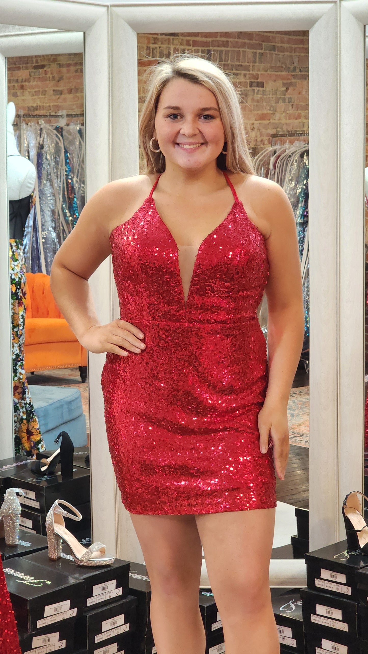 Alyce Paris, Cherry Red Sequin Cocktail