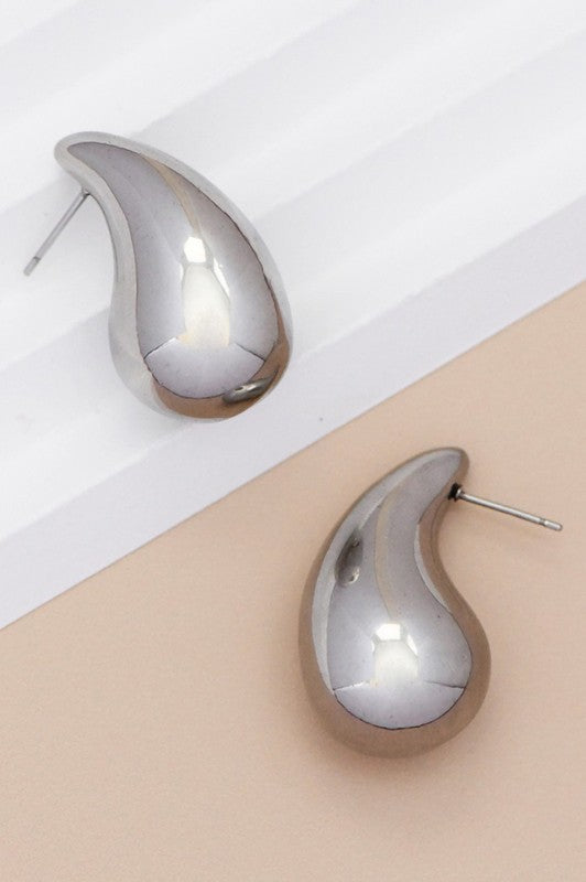 Waterproof Non-Tarnish Stainless Steel Tear Drop Earrings