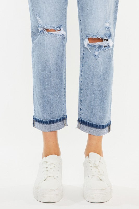 Kancan Alice Mid Rise Slim Boyfriend Jean