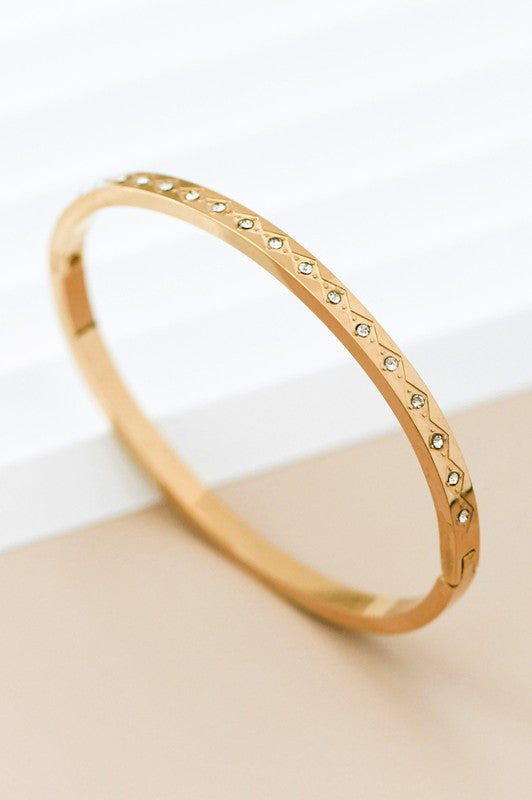 18K Waterproof Non-Tarnish Stainless Steel Bangle