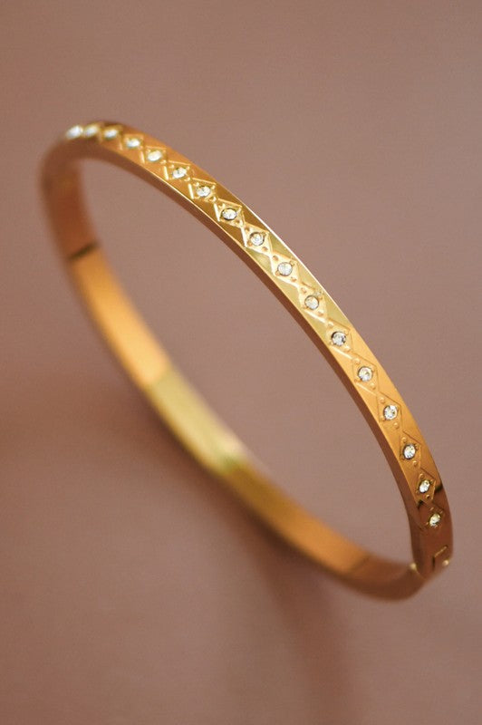 18K Waterproof Non-Tarnish Stainless Steel Bangle