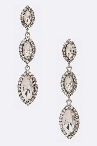 Crystal Drop Statement Earrings