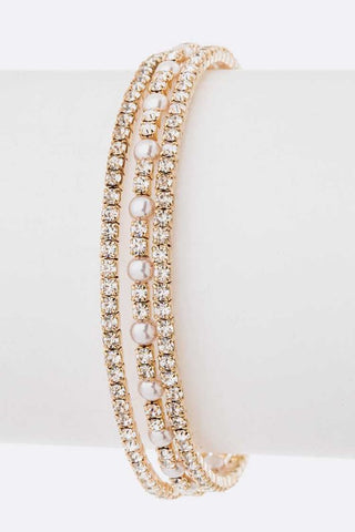 Rhinestone Bridal Open Cuff