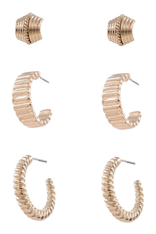 Solid Trio Earring Set