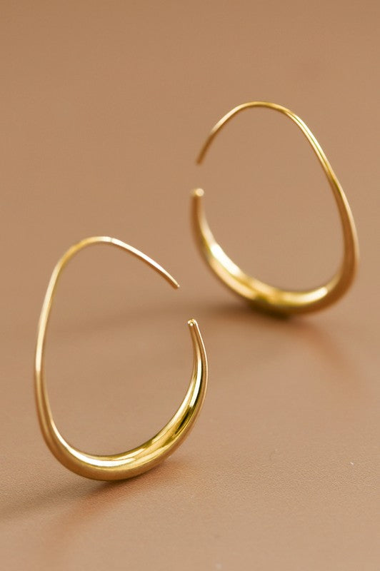 18K Waterproof Non-Tarnish Stainless Steel Hoops