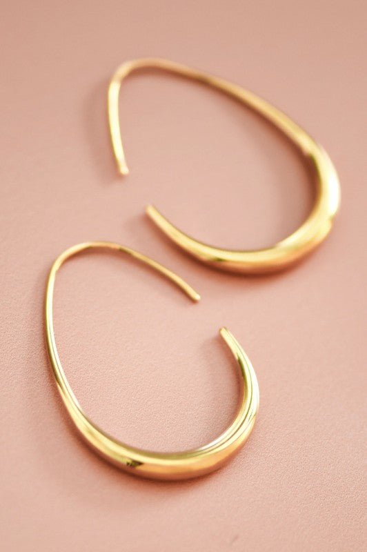 18K Waterproof Non-Tarnish Stainless Steel Hoops