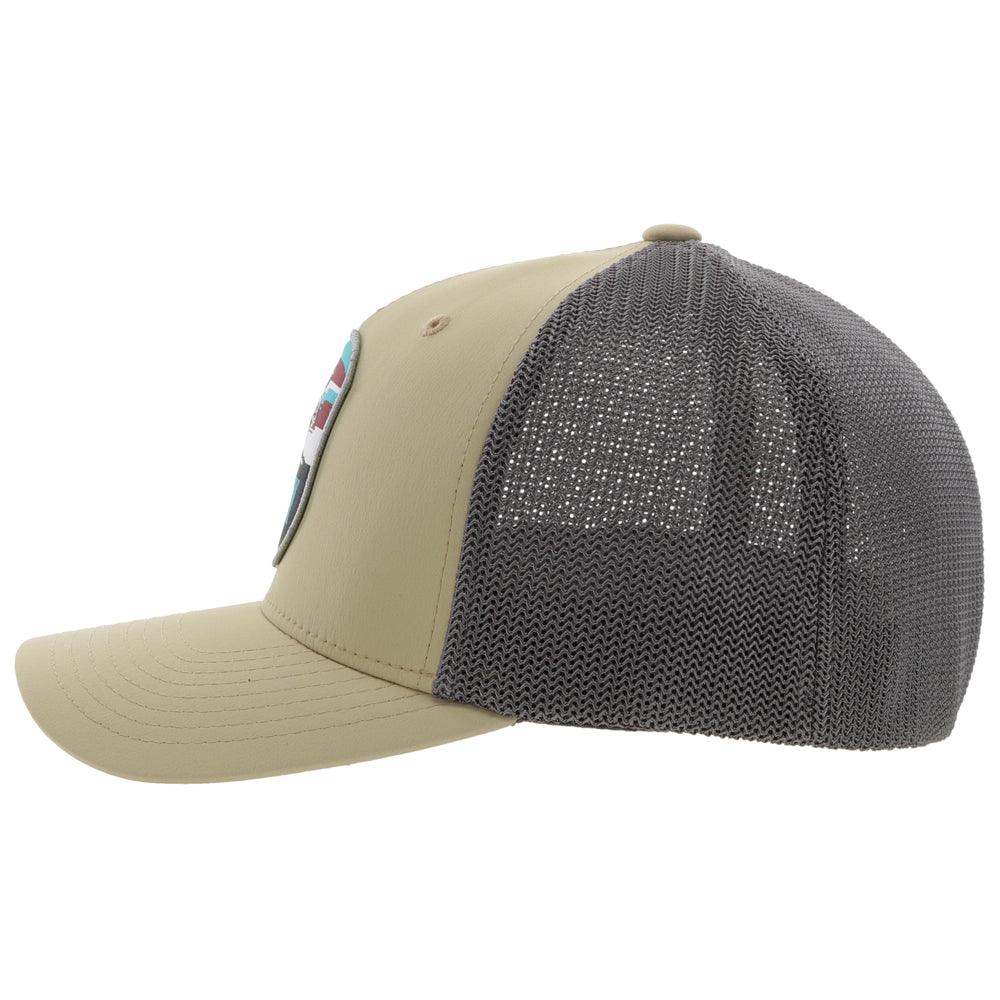 Hooey, "Cheyenne" Tan/Grey Flexfit Hat