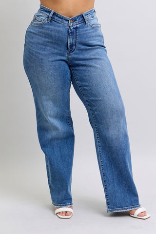 JB PLUS Stacey High waisted V-Front Vintage Straight Jean