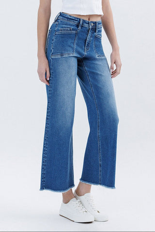 Lovervet Raw Hem Wide Leg jean
