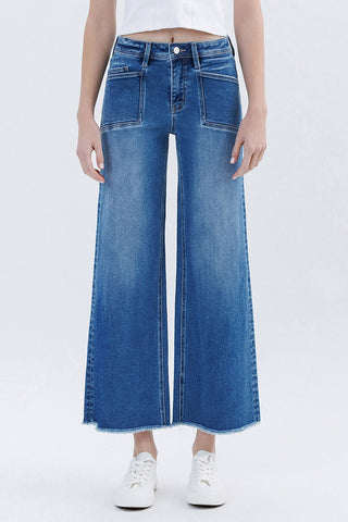 Lovervet Raw Hem Wide Leg jean