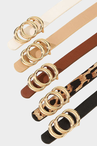 Triple Ring Buckle Belt