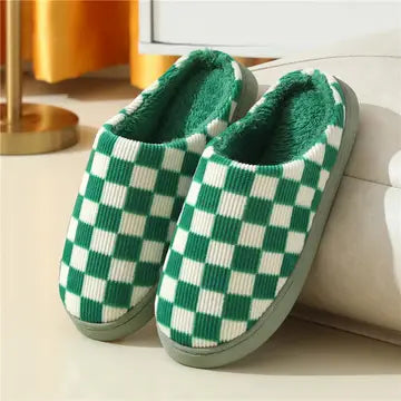 Simple Checkered Slippers