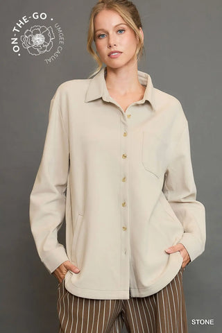 Button up Luxeknit Top