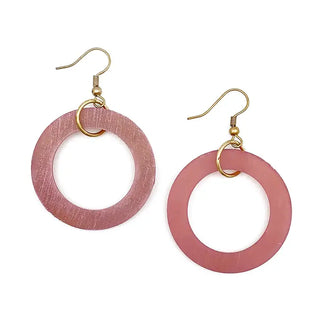 Omala Heliotrope Collection Earrings - Pink Ring